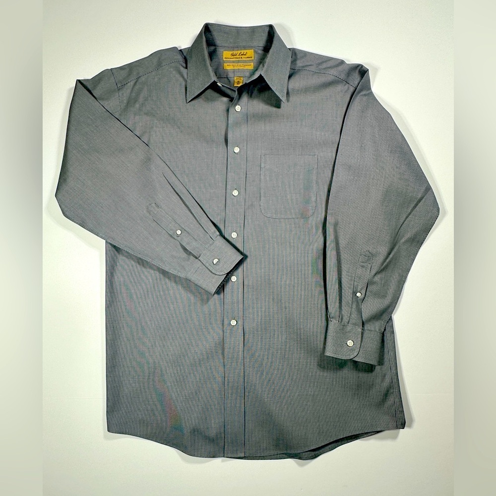 Men’s Roundtree & Yorke Gold Label Dress Shirt Size Large​​​​